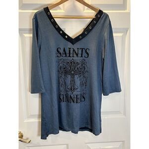 Liberty Wear Saints Sinners Biker Style Lace-up